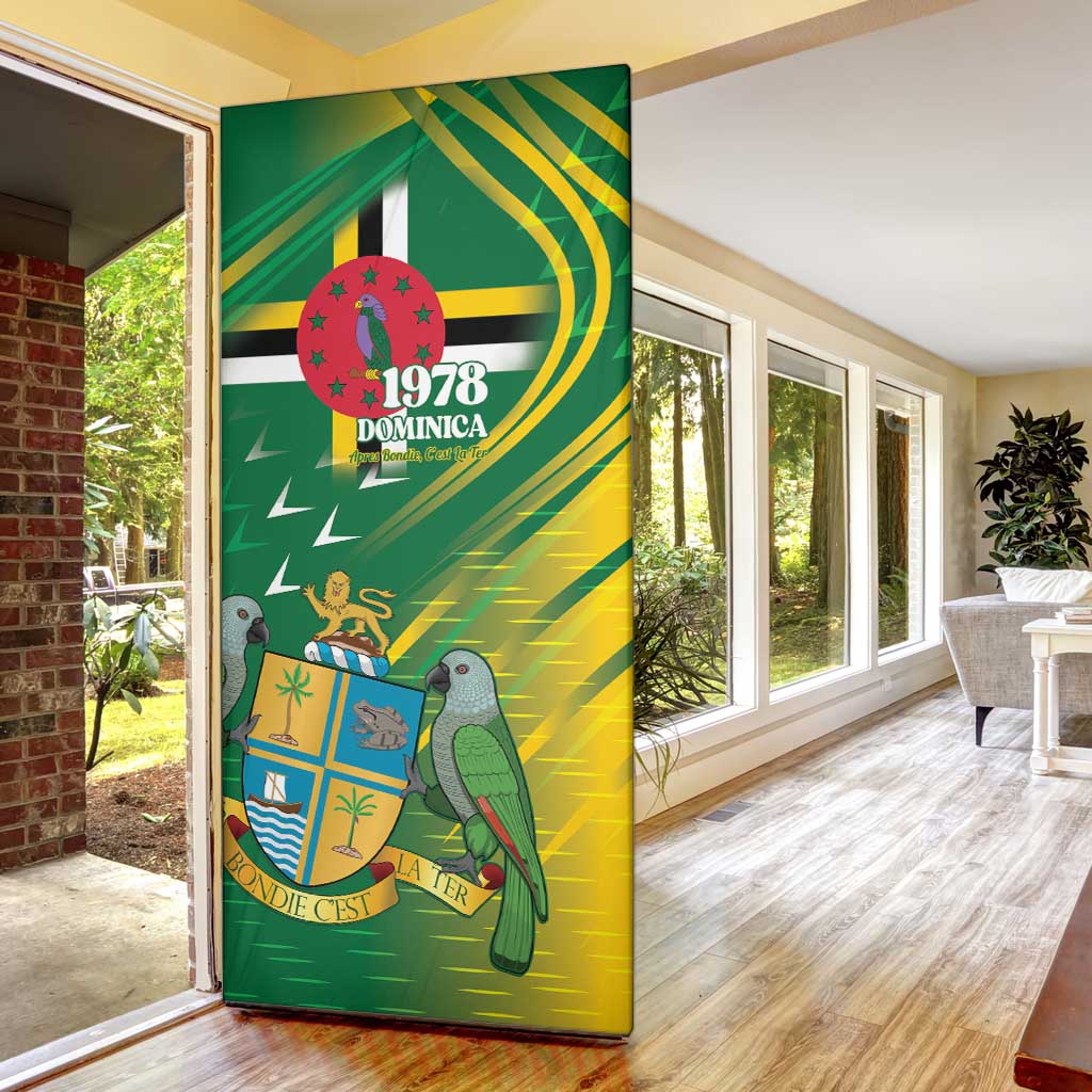 Dominica Independence Day Door Cover 3 November Coat Of Arms - Wonder Print Shop