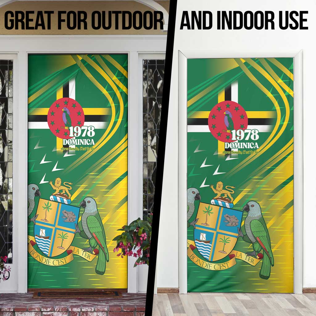 Dominica Independence Day Door Cover 3 November Coat Of Arms - Wonder Print Shop