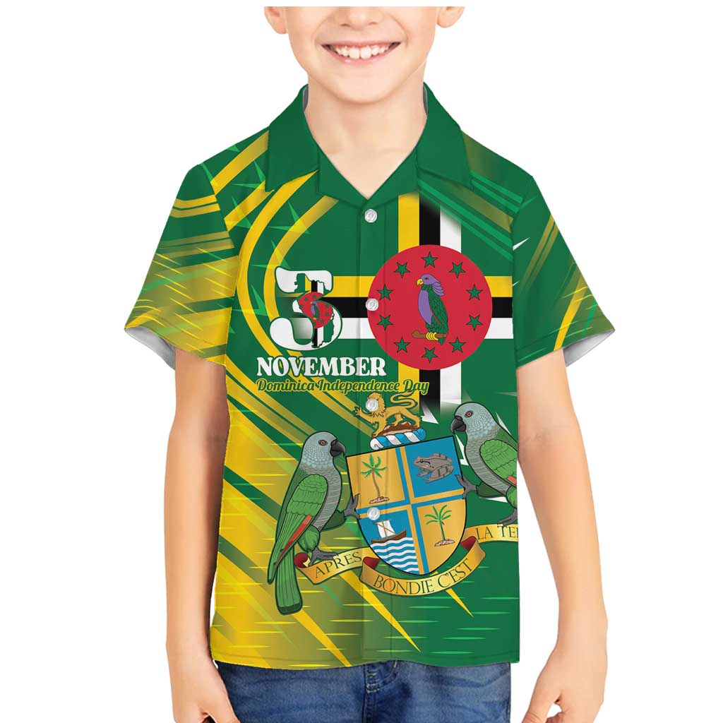 Dominica Independence Day Family Matching Mermaid Dress and Hawaiian Shirt 3 November Coat Of Arms - Wonder Print Shop
