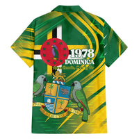 Dominica Independence Day Family Matching Off The Shoulder Long Sleeve Dress and Hawaiian Shirt 3 November Coat Of Arms - Wonder Print Shop
