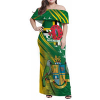 Dominica Independence Day Family Matching Off Shoulder Maxi Dress and Hawaiian Shirt 3 November Coat Of Arms - Wonder Print Shop