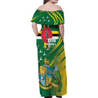 Dominica Independence Day Family Matching Off Shoulder Maxi Dress and Hawaiian Shirt 3 November Coat Of Arms - Wonder Print Shop