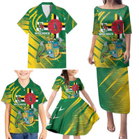 Dominica Independence Day Family Matching Puletasi and Hawaiian Shirt 3 November Coat Of Arms - Wonder Print Shop