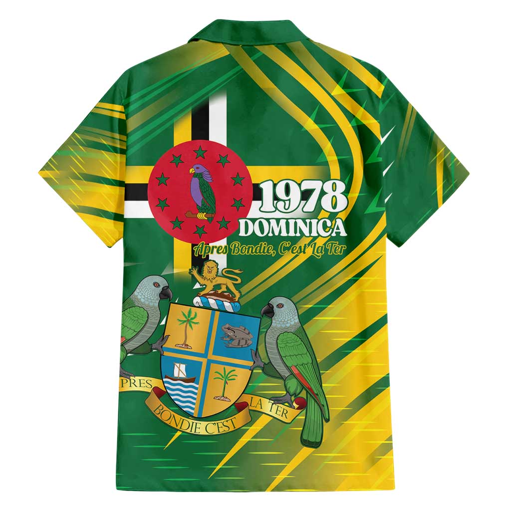 Dominica Independence Day Family Matching Short Sleeve Bodycon Dress and Hawaiian Shirt 3 November Coat Of Arms - Wonder Print Shop