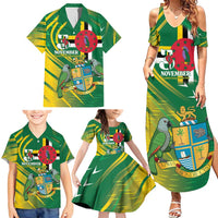 Dominica Independence Day Family Matching Summer Maxi Dress and Hawaiian Shirt 3 November Coat Of Arms - Wonder Print Shop