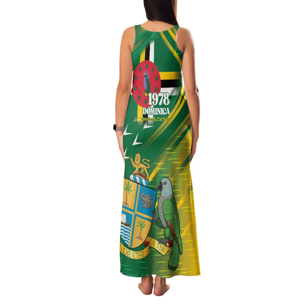 Dominica Independence Day Family Matching Tank Maxi Dress and Hawaiian Shirt 3 November Coat Of Arms - Wonder Print Shop