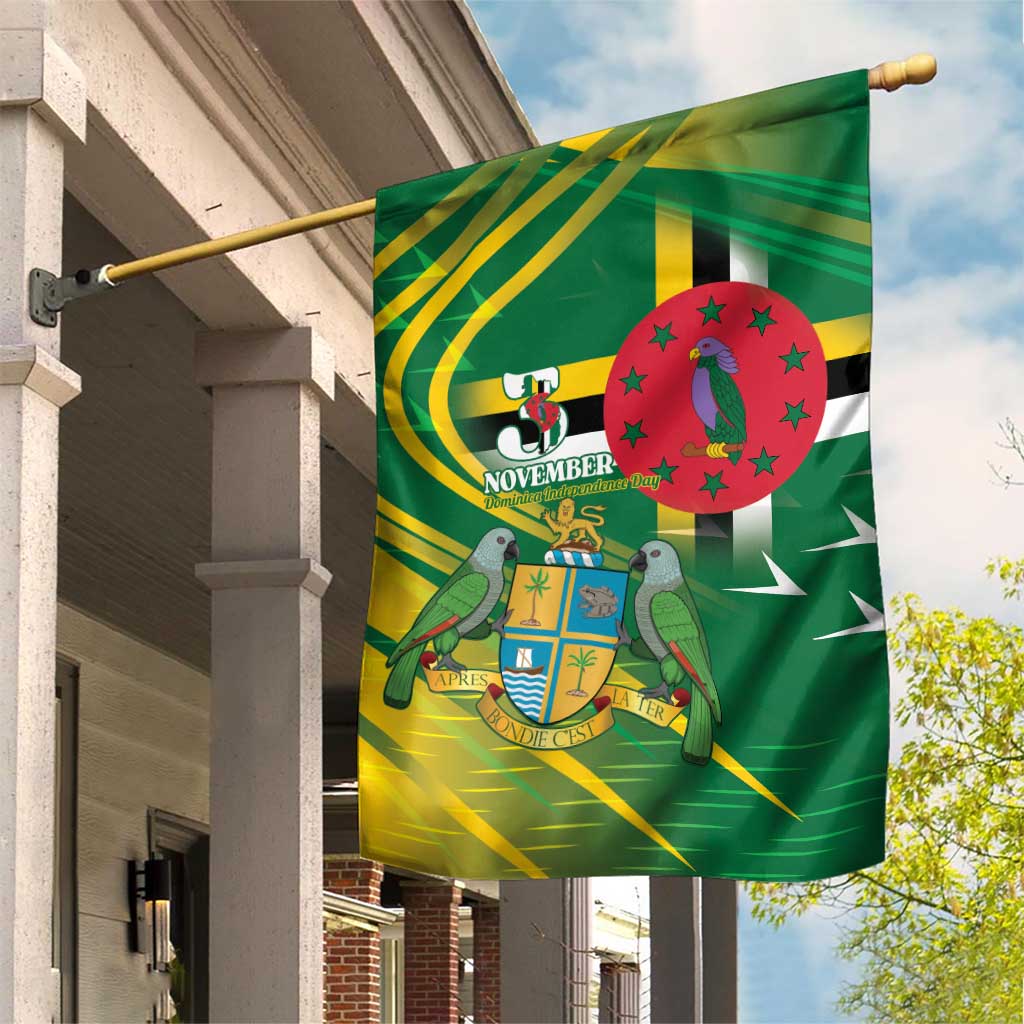 Dominica Independence Day Garden Flag 3 November Coat Of Arms - Wonder Print Shop