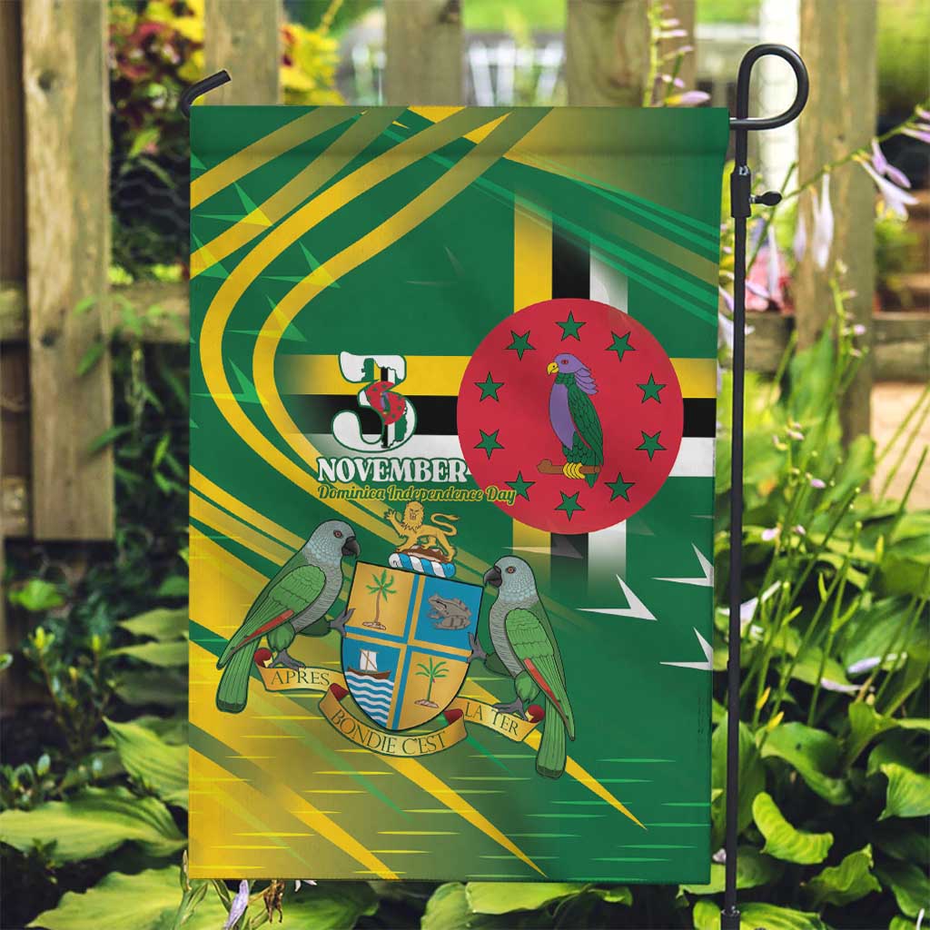 Dominica Independence Day Garden Flag 3 November Coat Of Arms - Wonder Print Shop