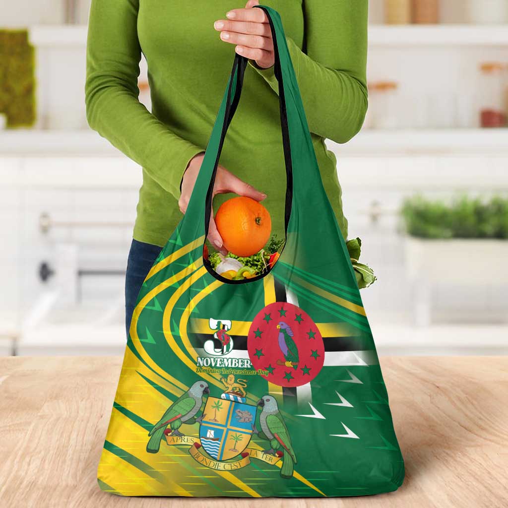 Dominica Independence Day Grocery Bag 3 November Coat Of Arms - Wonder Print Shop