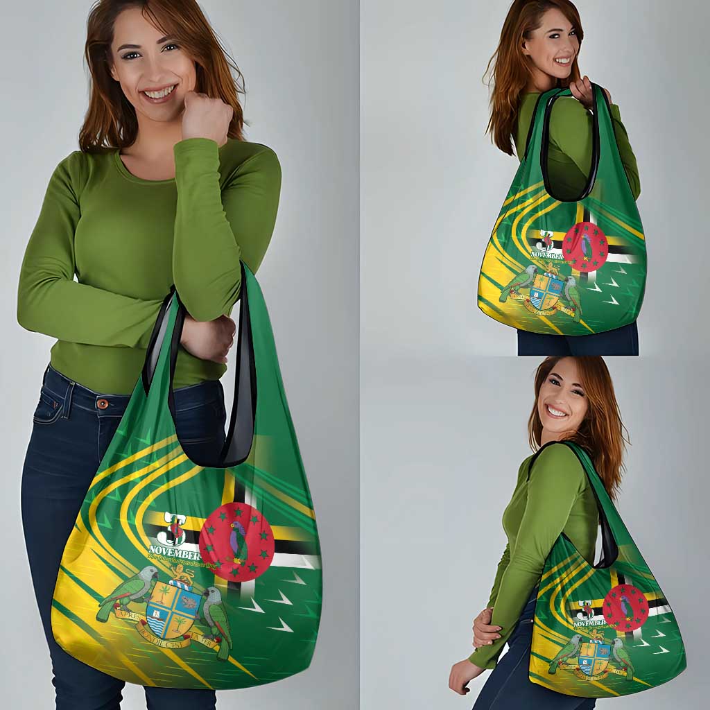 Dominica Independence Day Grocery Bag 3 November Coat Of Arms - Wonder Print Shop