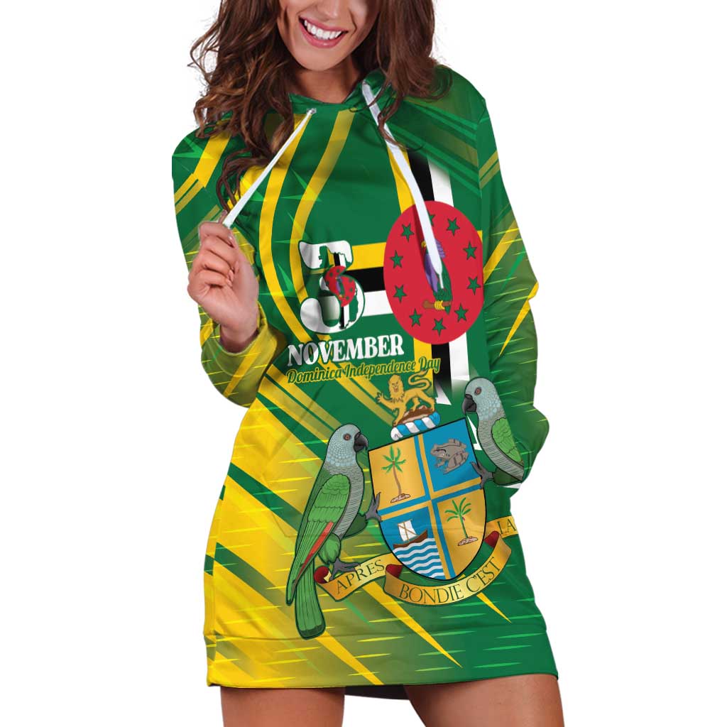Dominica Independence Day Hoodie Dress 3 November Coat Of Arms - Wonder Print Shop