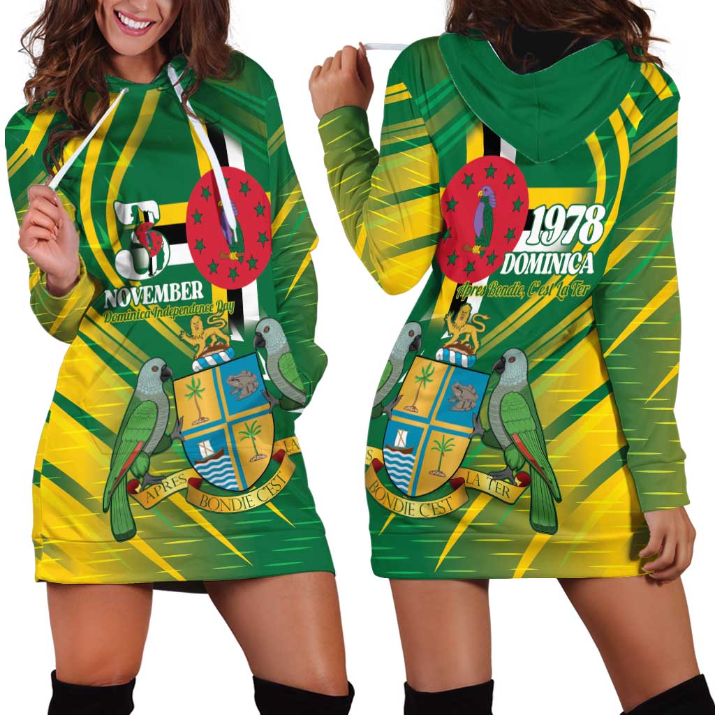 Dominica Independence Day Hoodie Dress 3 November Coat Of Arms - Wonder Print Shop