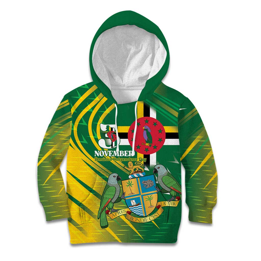 Dominica Independence Day Kid Hoodie 3 November Coat Of Arms - Wonder Print Shop