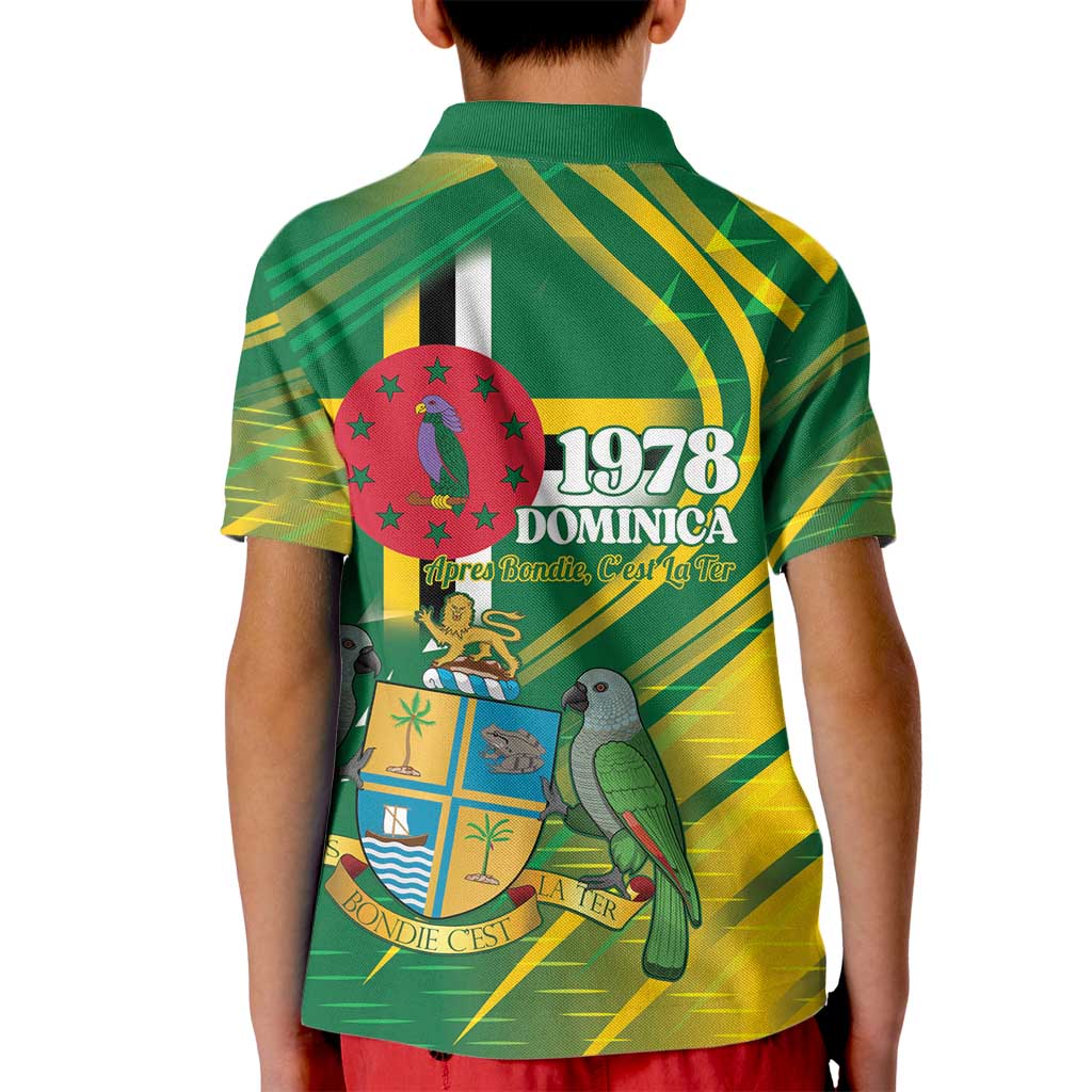 Dominica Independence Day Kid Polo Shirt 3 November Coat Of Arms - Wonder Print Shop