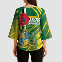 Dominica Independence Day Kimono Sleeve Blouse 3 November Coat Of Arms - Wonder Print Shop