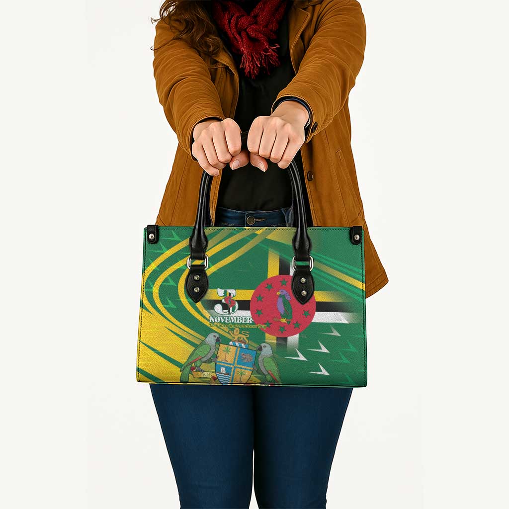Dominica Independence Day Leather Bag 3 November Coat Of Arms - Wonder Print Shop