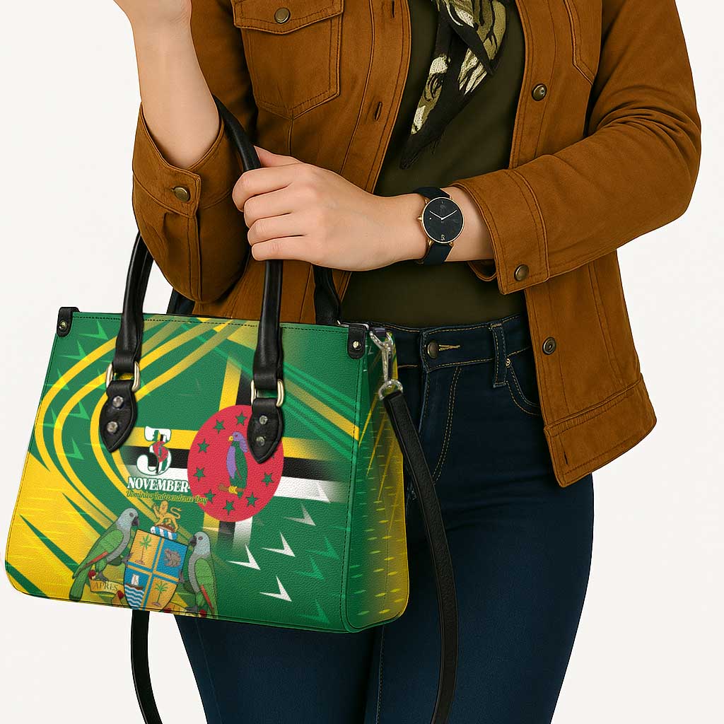 Dominica Independence Day Leather Bag 3 November Coat Of Arms - Wonder Print Shop