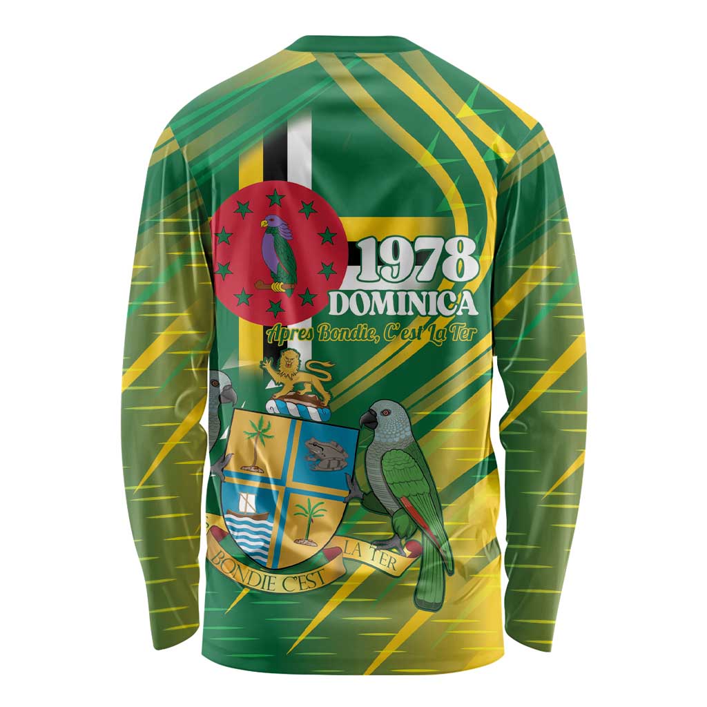 Dominica Independence Day Long Sleeve Shirt 3 November Coat Of Arms - Wonder Print Shop