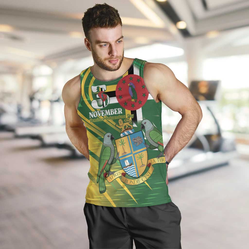 Dominica Independence Day Men Tank Top 3 November Coat Of Arms - Wonder Print Shop