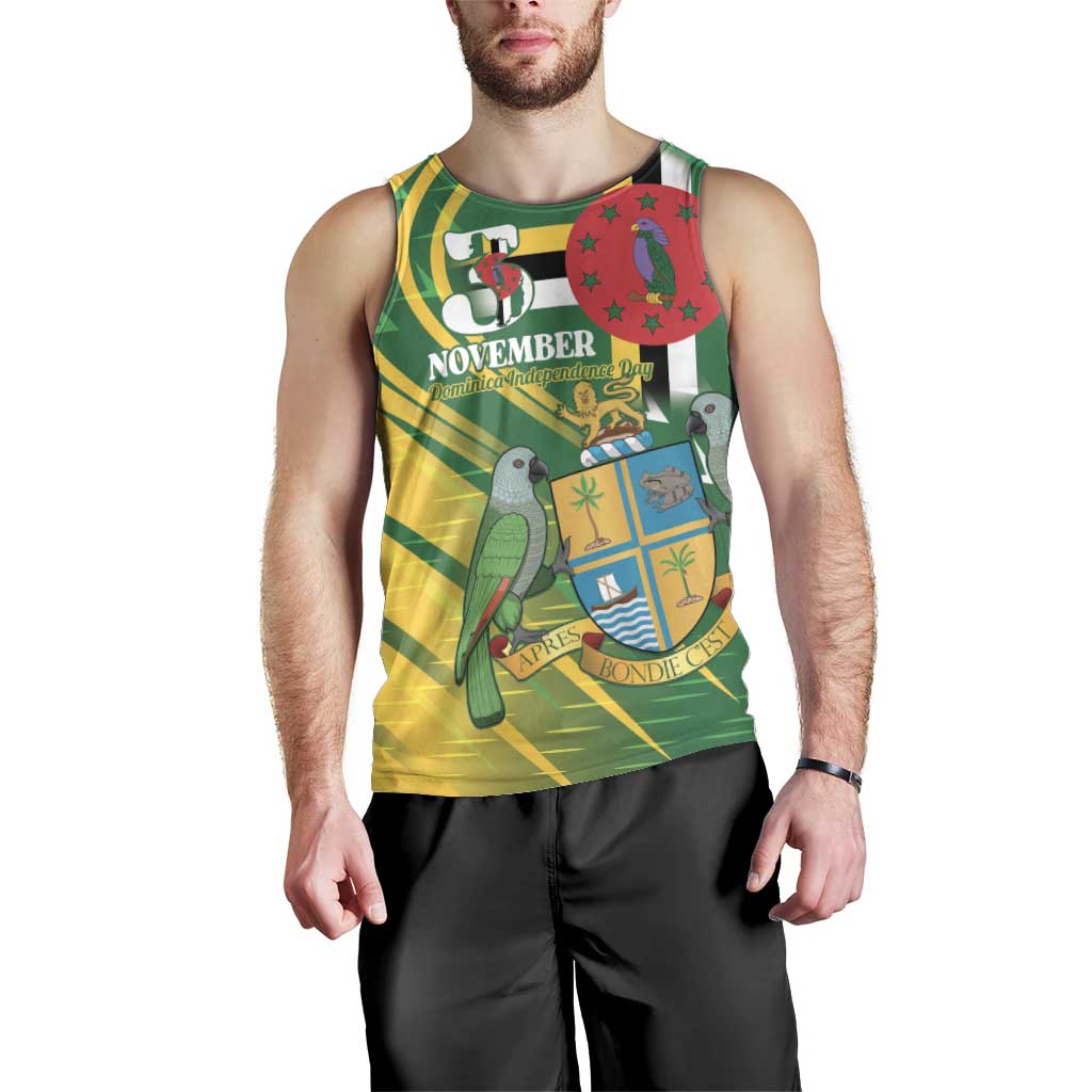 Dominica Independence Day Men Tank Top 3 November Coat Of Arms - Wonder Print Shop