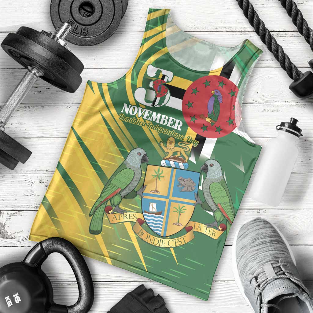 Dominica Independence Day Men Tank Top 3 November Coat Of Arms - Wonder Print Shop