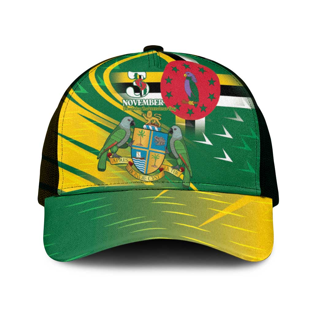 Dominica Independence Day Mesh Trucker Cap 3 November Coat Of Arms - Wonder Print Shop