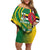 Dominica Independence Day Off Shoulder Short Dress 3 November Coat Of Arms - Wonder Print Shop