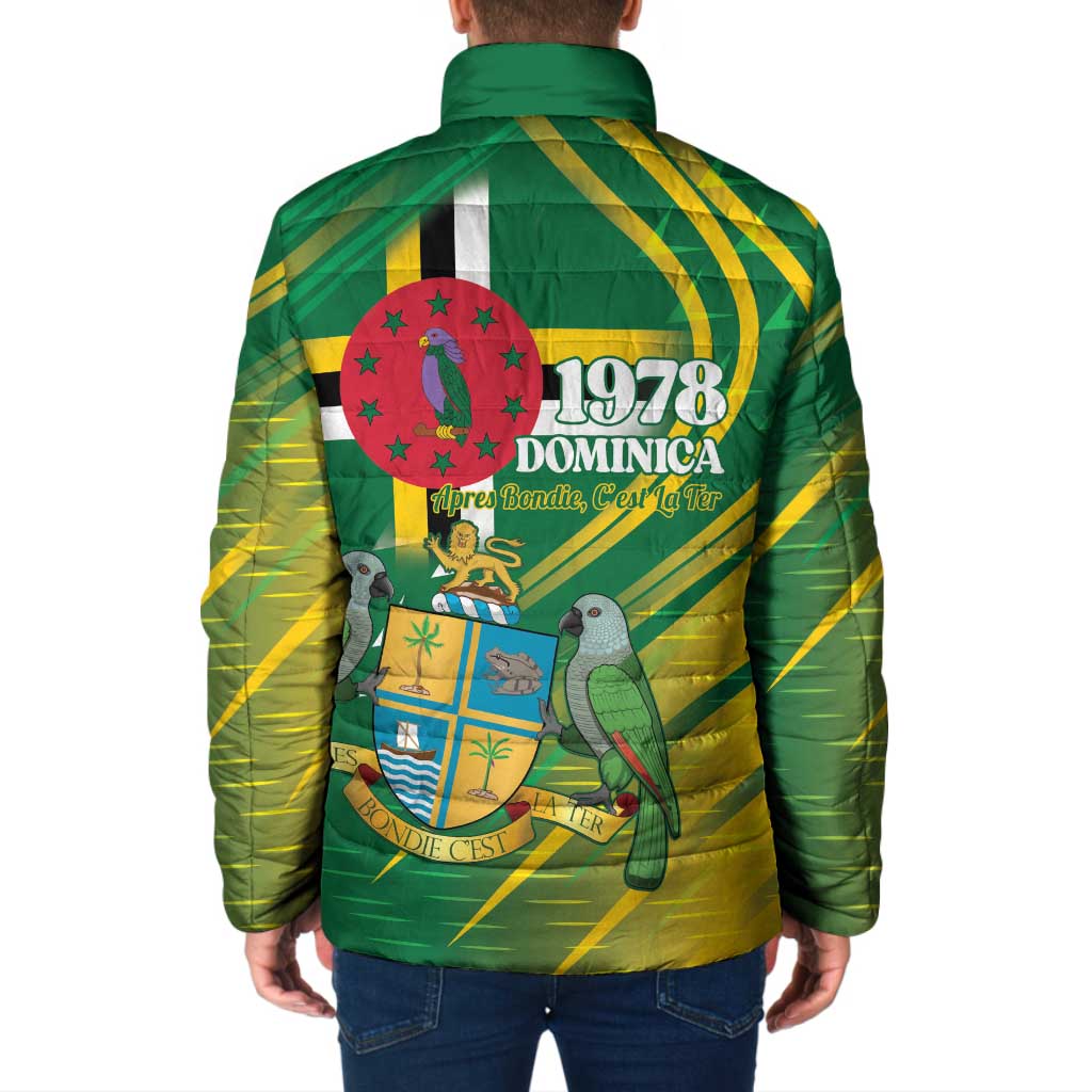 Dominica Independence Day Padded Jacket 3 November Coat Of Arms - Wonder Print Shop