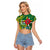 Dominica Independence Day Raglan Cropped T Shirt 3 November Coat Of Arms - Wonder Print Shop