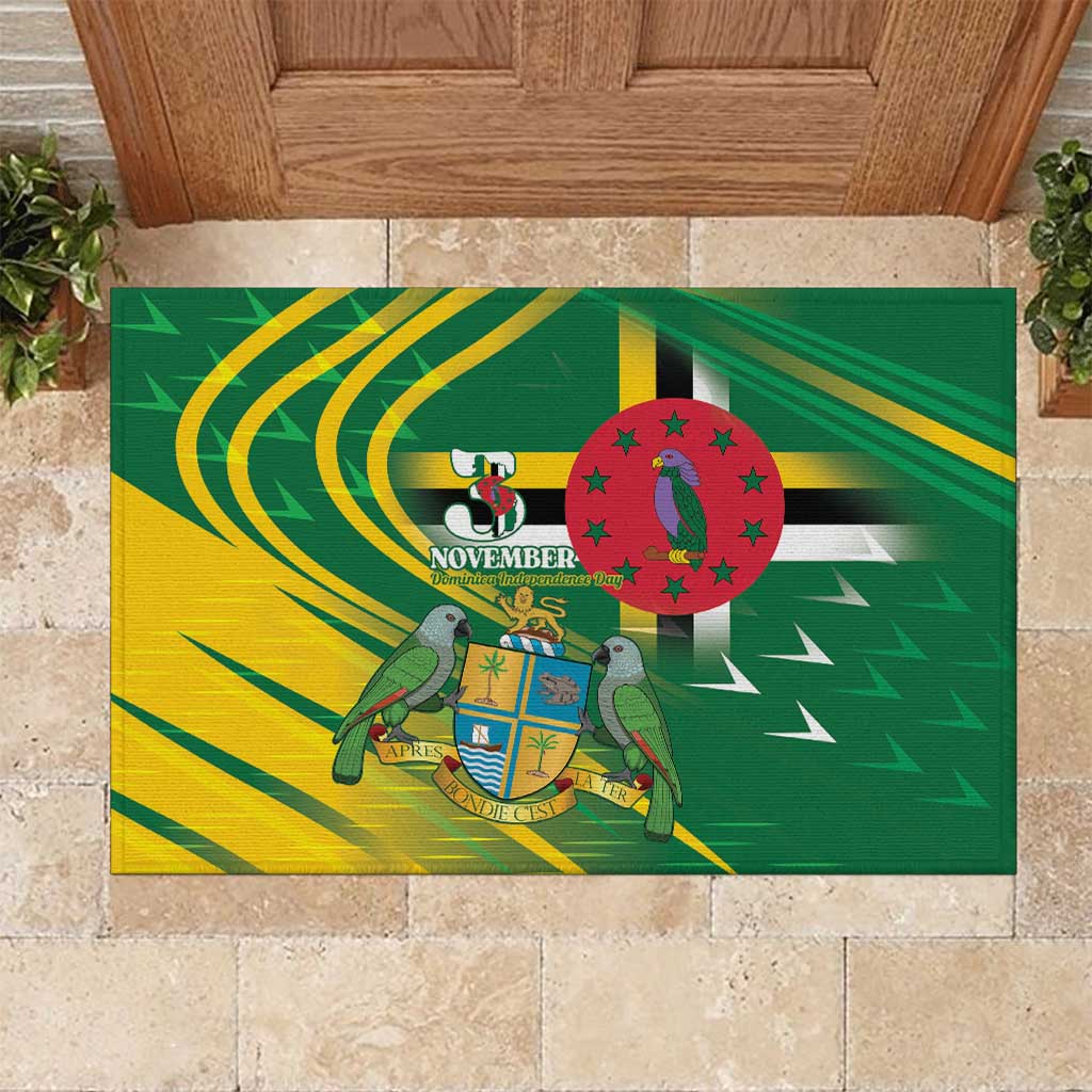 Dominica Independence Day Rubber Doormat 3 November Coat Of Arms - Wonder Print Shop
