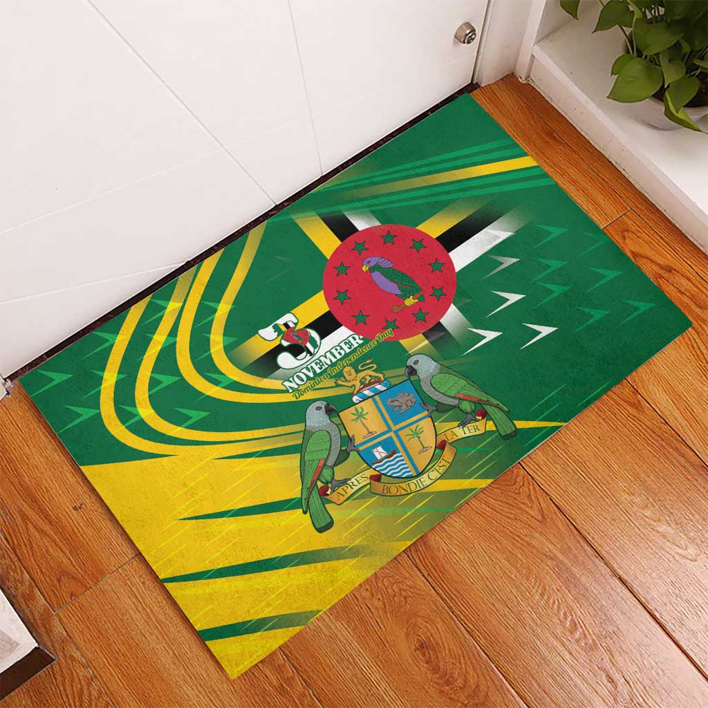 Dominica Independence Day Rubber Doormat 3 November Coat Of Arms - Wonder Print Shop