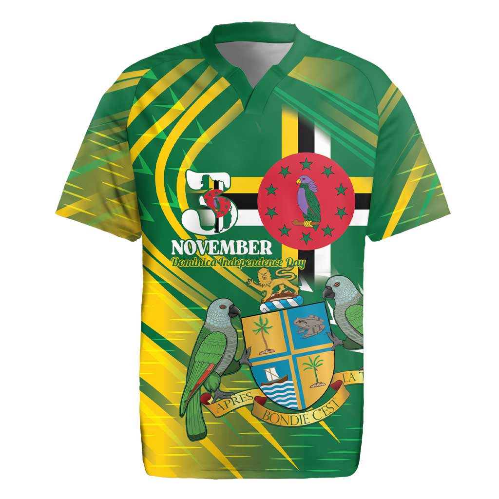 Dominica Independence Day Rugby Jersey 3 November Coat Of Arms - Wonder Print Shop