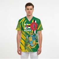 Dominica Independence Day Scrub Top 3 November Coat Of Arms - Wonder Print Shop