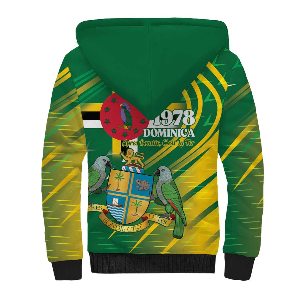 Dominica Independence Day Sherpa Hoodie 3 November Coat Of Arms - Wonder Print Shop