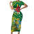 Dominica Independence Day Short Sleeve Bodycon Dress 3 November Coat Of Arms - Wonder Print Shop