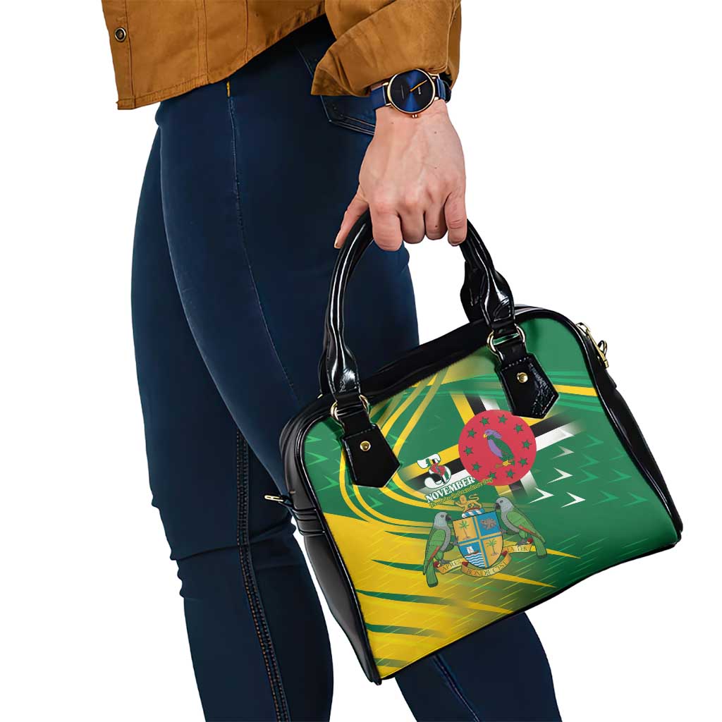 Dominica Independence Day Shoulder Handbag 3 November Coat Of Arms - Wonder Print Shop
