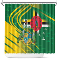 Dominica Independence Day Shower Curtain 3 November Coat Of Arms - Wonder Print Shop