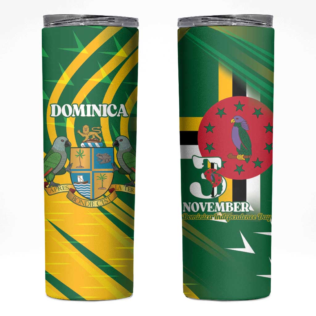 Dominica Independence Day Skinny Tumbler 3 November Coat Of Arms - Wonder Print Shop
