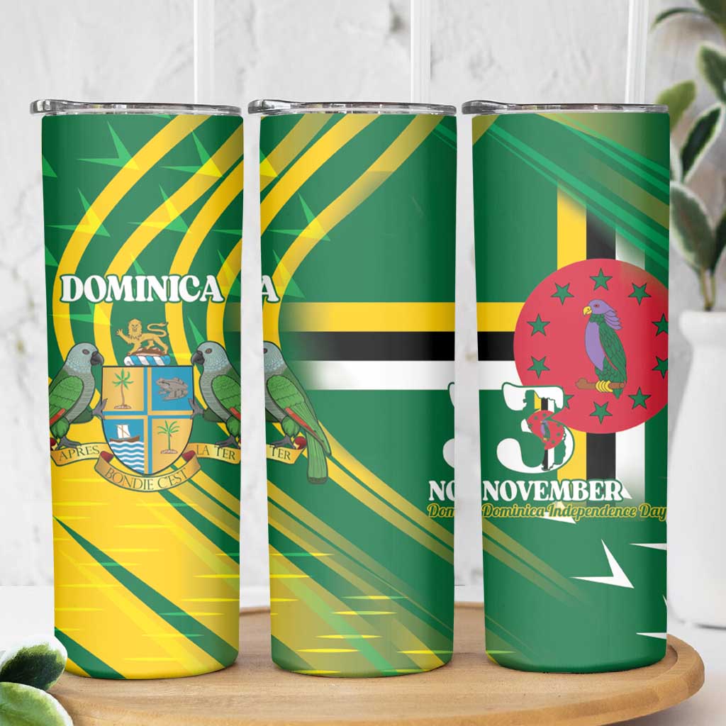 Dominica Independence Day Skinny Tumbler 3 November Coat Of Arms - Wonder Print Shop