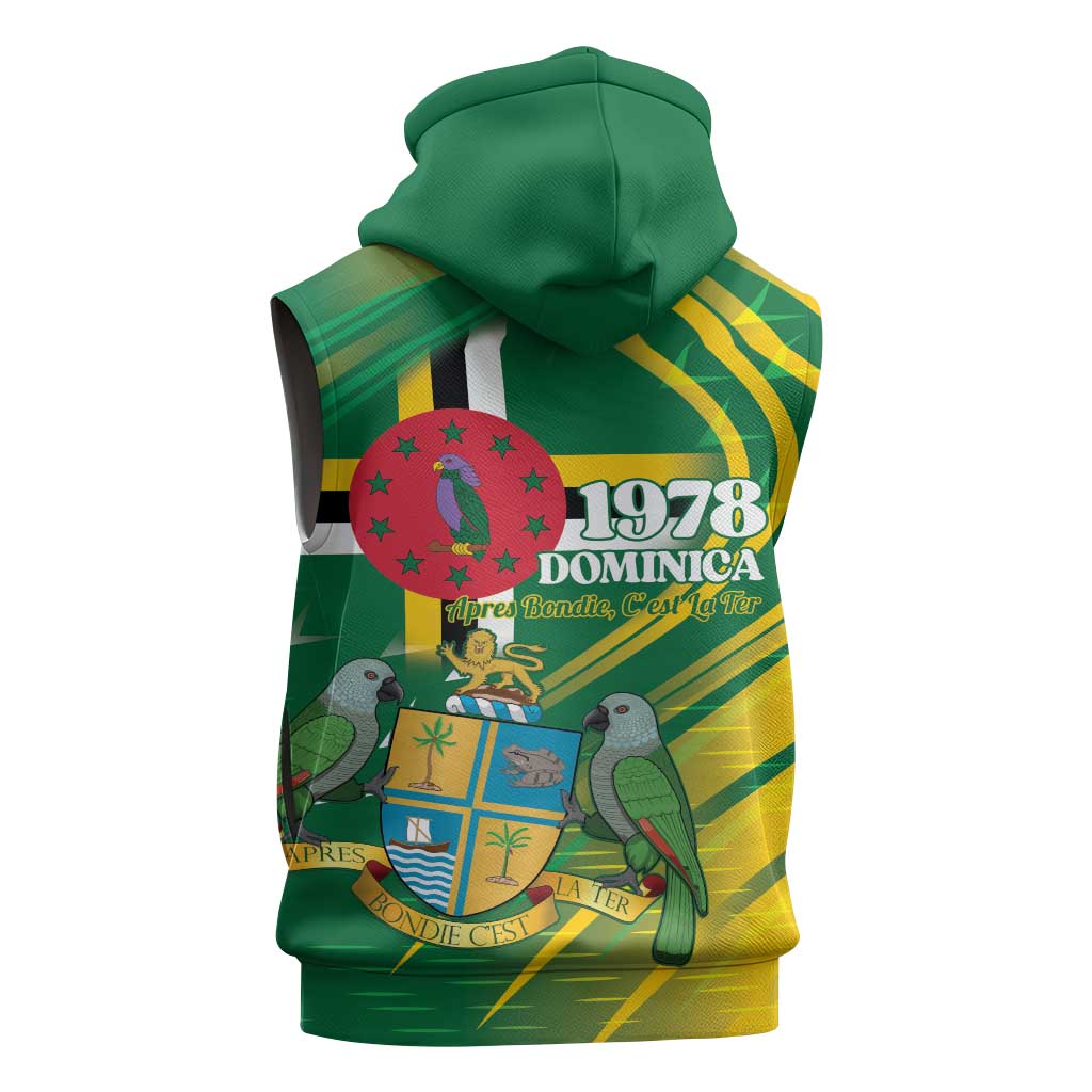 Dominica Independence Day Sleeveless Hoodie 3 November Coat Of Arms - Wonder Print Shop