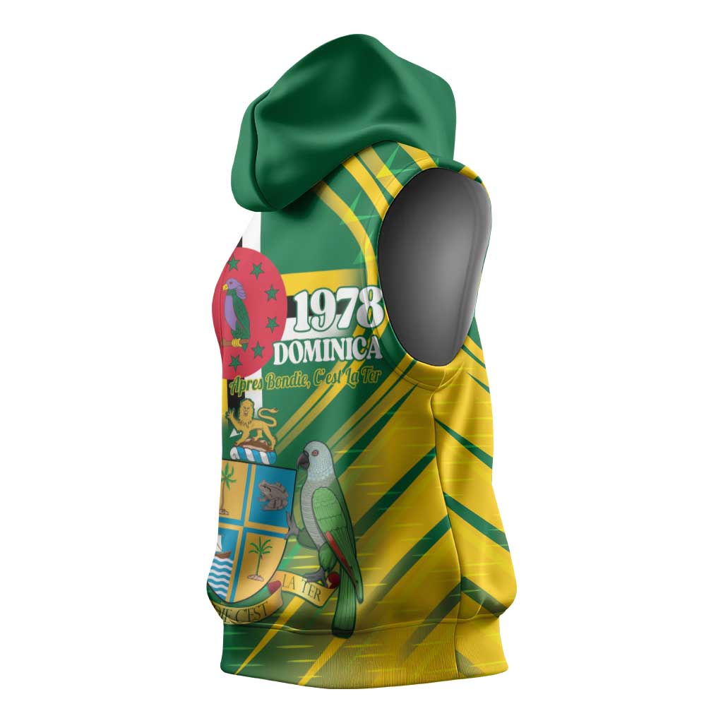 Dominica Independence Day Sleeveless Hoodie 3 November Coat Of Arms - Wonder Print Shop