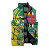 Dominica Independence Day Sleeveless Puffer Jacket 3 November Coat Of Arms - Wonder Print Shop