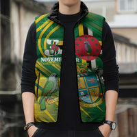 Dominica Independence Day Sleeveless Puffer Jacket 3 November Coat Of Arms - Wonder Print Shop