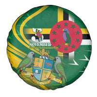 Dominica Independence Day Spare Tire Cover 3 November Coat Of Arms - Wonder Print Shop