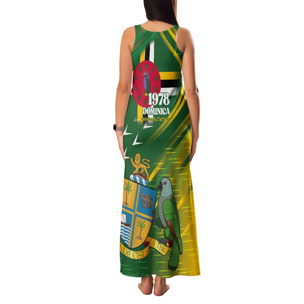 Dominica Independence Day Tank Maxi Dress 3 November Coat Of Arms - Wonder Print Shop