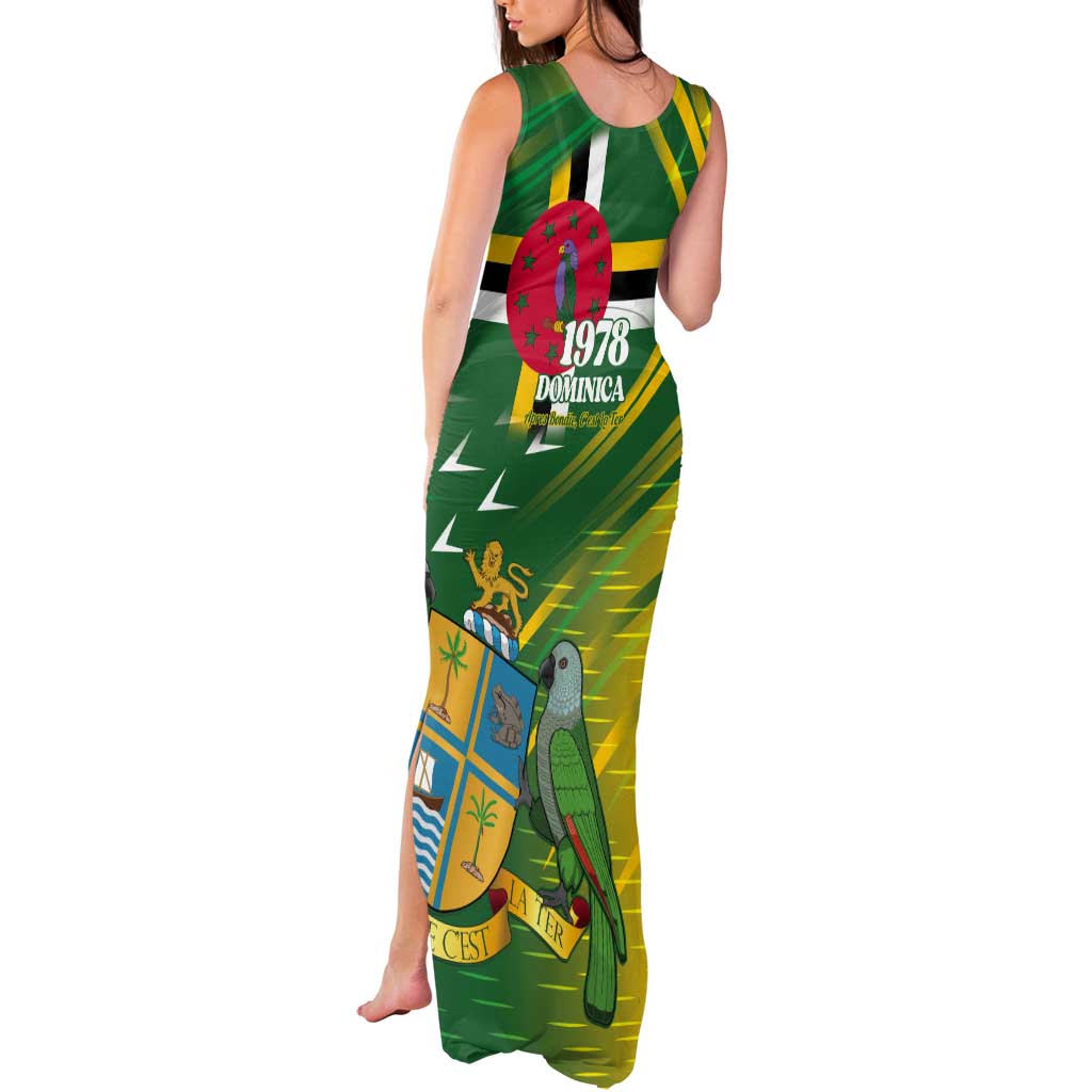 Dominica Independence Day Tank Maxi Dress 3 November Coat Of Arms - Wonder Print Shop