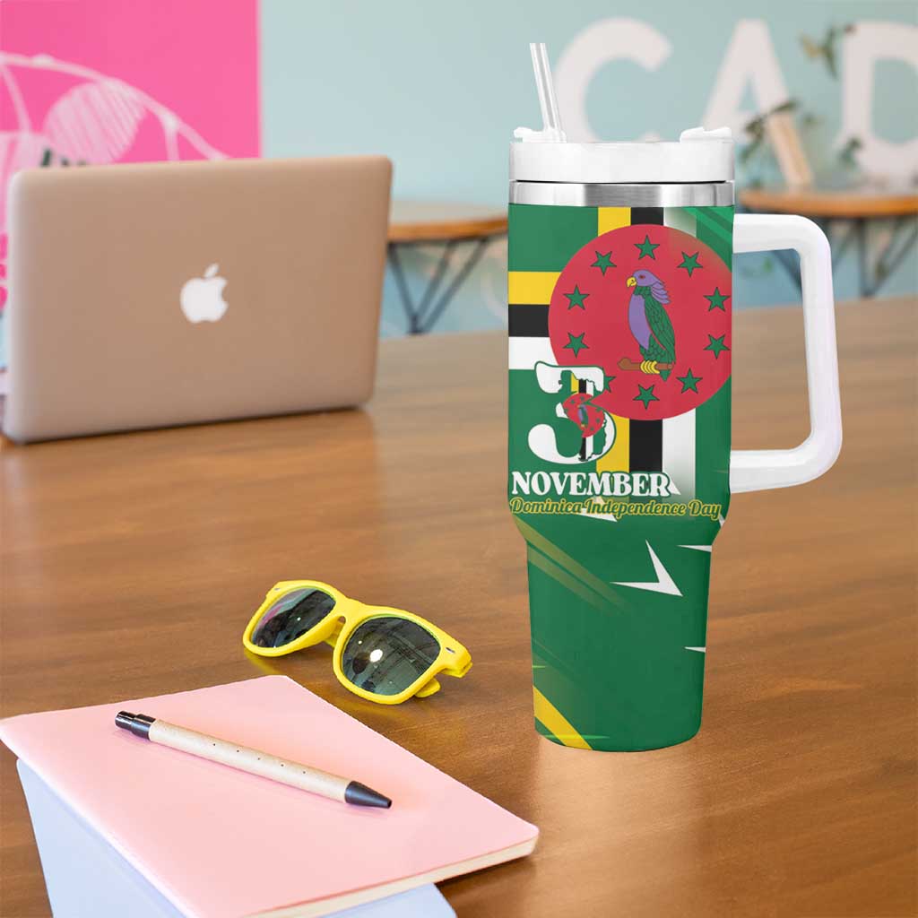 Dominica Independence Day Tumbler With Handle 3 November Coat Of Arms - Wonder Print Shop
