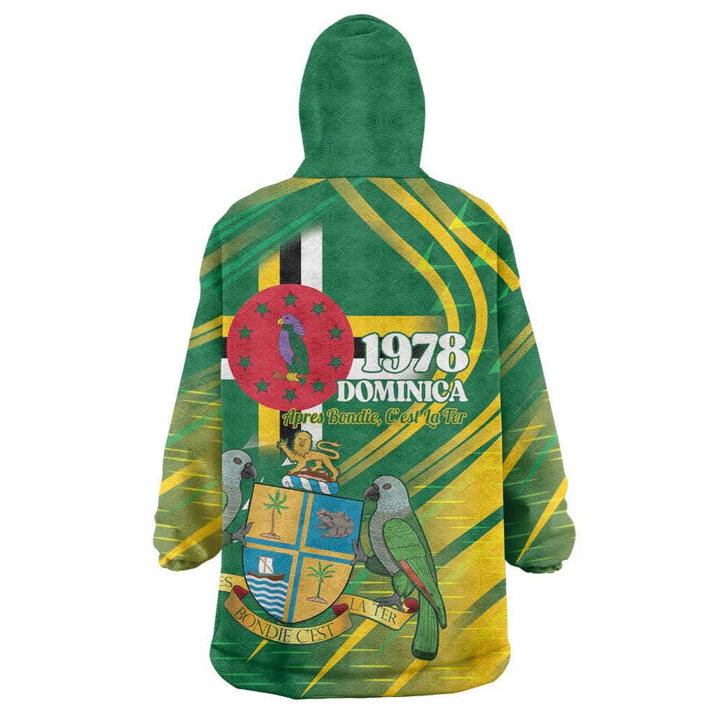 Dominica Independence Day Wearable Blanket Hoodie 3 November Coat Of Arms - Wonder Print Shop