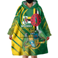 Dominica Independence Day Wearable Blanket Hoodie 3 November Coat Of Arms - Wonder Print Shop