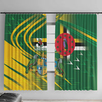 Dominica Independence Day Window Curtain 3 November Coat Of Arms - Wonder Print Shop